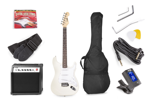 Gitara elektryczna Gigkit biała+ akcesoria/ zestaw
