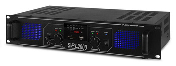 SPL 2000MP3 Wzmacniacz Skytec niebiska dioda LED+ czarny EQ