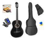 Zestaw: Gitara klasyczna 39'' SoloArt Max czarna+ akcesoria
