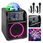 Zestaw karaoke Vonyx SBS55B z 2 mikrofonami, Bluetooth i efektem świetlnym